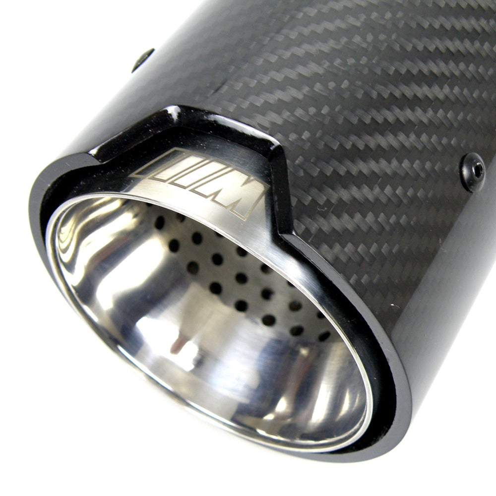 M Performance Carbon Fiber Exhaust Tips Silver