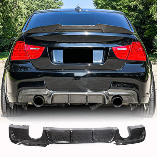 BMW 3 Series E90 M Sport Carbon Fiber Rear Bumper Diffuser Lip