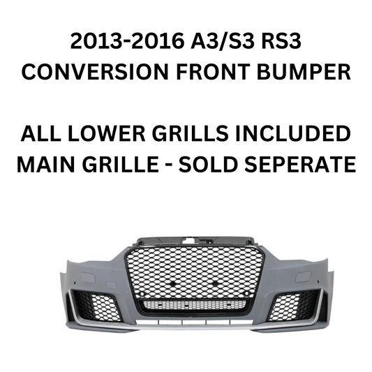 2013-2016 A3/S3 Audi RS3 Conversion Front Bumper