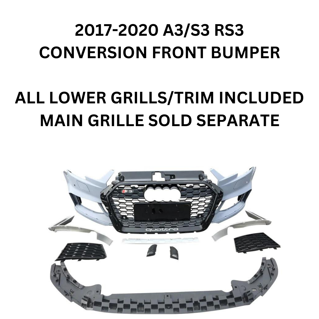 2017-2020 A3/S3 RS3 Conversion Front Bumper