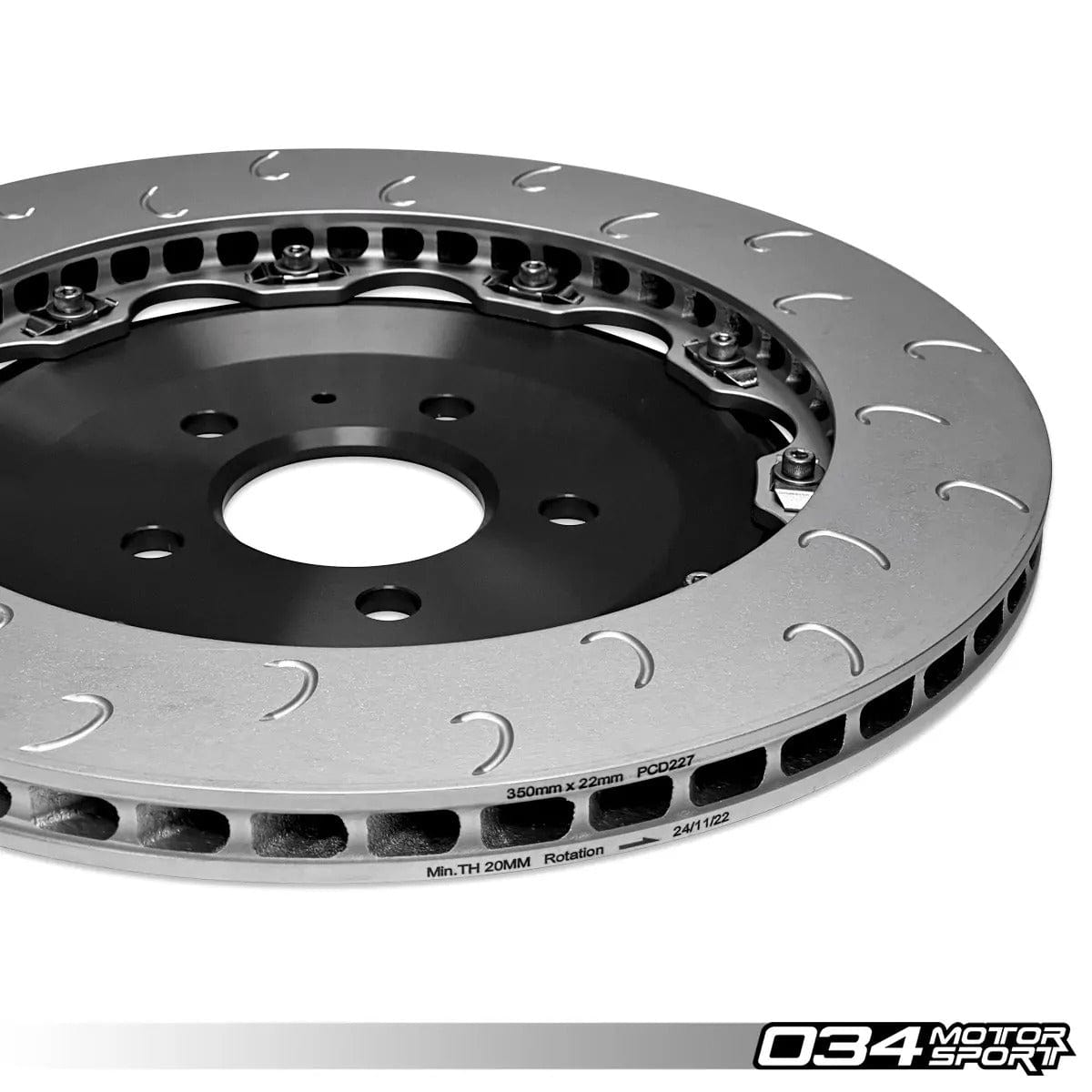 034 Motorsport 2-Piece Floating Rear Brake Rotor Upgrade Kit (350x22mm)- Audi / C7 / S6 / S7 / RS6 / RS7 / D4 / A8 / S8
